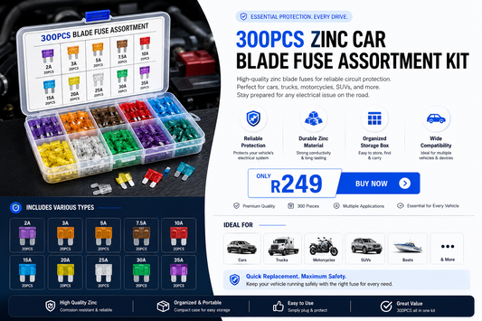300pcs Zinc Car Blade Fuse Assortment Ki